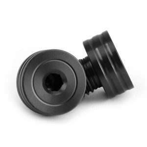 Pair M10x1.25mm Mirror Blanking Plugs Bolts Universal Black