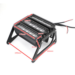 3 Row Spot LED Light Bar Headlight for Honda MSX125 Grom 13-15 MSX125SF Grom 16-19 Black