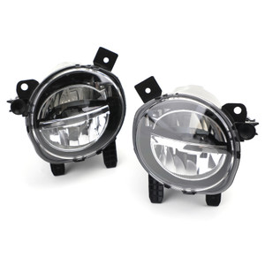 Pair LED Fog Lamp Light Fit For BMW 3 Series F30 F35 12-18 BLK