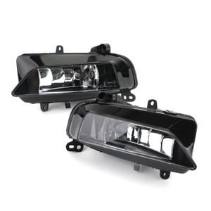 Pair Front Light Halogen Fog Lamp Fit For Audi S5 13-16 BLK