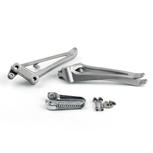REAR Foot Pegs Footrest Brackets Set Passenger Yamaha YZF R1 (2009-2011) Silver