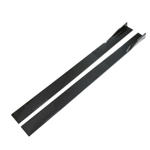 Pair of Side Skirts Extensions Splitters Carbon Fiber Universal Fit CF