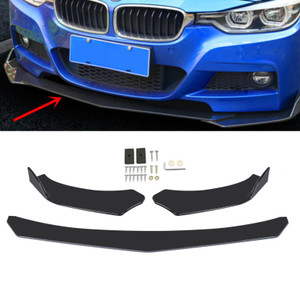 4PCS Universal Front Bumper Lip Body Kit Spoiler Fit BMW Benz Mazda GMC