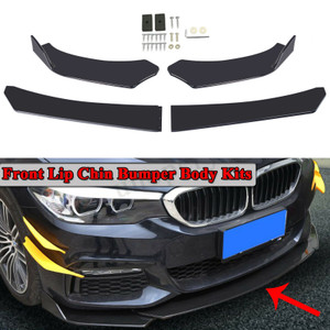 4PCS Universal Front Bumper Lip Body Kit Spoiler Fit BMW Benz Mazda GMC