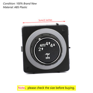Transfer Case Selector Switch Knob Fit For Chevrolet Avalanche 2008-2013 Silverado 1500 2500 HD 2008-2014 Suburban 1500 2008-2013 Tahoe 2008-2014 BLK