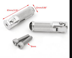 CNC Folding Foot Pegs Footpeg Rear Set Rest Racing Universal Motorcycle, Red