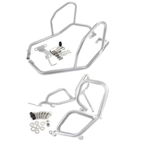 Upper + Lower Silver Crash Bars Engine Guards Fit for BMW F750GS F850GS 18-22