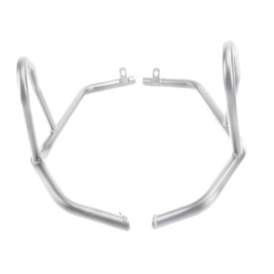 Upper + Lower Silver Crash Bars Engine Guards Fit for BMW F750GS F850GS 18-22