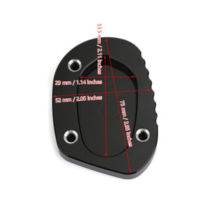 Kickstand Side Stand Extension Pad For Triumph Speed Twin 1200 19-20 Thruxton 1200 1200R 16-20 BLK