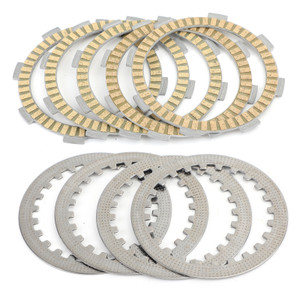 Clutch Plate Kit - Friction & Steel Plates For Honda CR80 CR85R CR85RB CB100 N CB125 CLR125 City Fly SL100 SL125 CL125