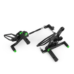 Adjustable CNC Rider Rear Set Rearsets Footrest Foot Rest Pegs For Kawasaki EX250P Ninja 250 EX400 Ninja 400 2018-2020 GRN