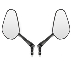 Pair M10x1.25 Rearview Side Mirrors For Motorcycle Moped Scooter Quad ATV UNIVERSAL FIT BLK