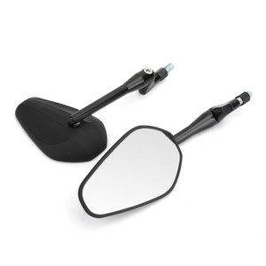 Pair M10x1.25 Rearview Side Mirrors For Motorcycle Moped Scooter Quad ATV UNIVERSAL FIT BLK