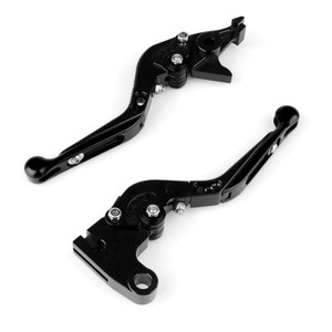 Adjustable Folding Extendable Racing Brake & Clutch Levers For Yamaha MT125 BLK