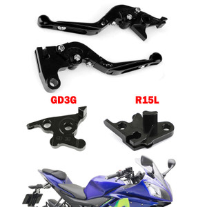 Adjustable Folding Extendable Racing Brake & Clutch Levers For Yamaha MT125 BLK