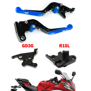 Adjustable Folding Extendable Racing Brake & Clutch Levers For Yamaha MT125 BLUE
