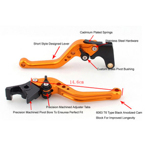 Racing Brake & Clutch Levers For VESPA GTS 300 Super BLK Color