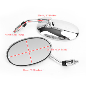 Motorcycle Rearview Side Mirrors Pair For Honda NV VF VT 400 600 750 1100 Shadow Magna CHR