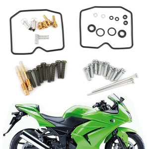 Carburetor Rebuild Kit For Kawasaki EX250E/F/J Ninja 250R 2008-2012