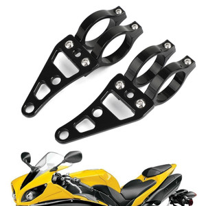 Headlight Mount Bracket Fork Universal For motorcycle with 41mm forks BLK
