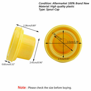 5x Replacement YELLOW SPOUT CAP Top For BLITZ Fuel GAS CAN 900302 900092 900094