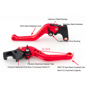 Racing Brake & Clutch Levers For BMW R1200GS Adventure (LC) 2014-2018 RED Short