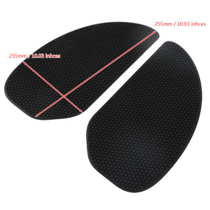 Retro Tank Traction Pad Side Gas Knee Grip Protector For Cafe Racer Custom Bobber BLK