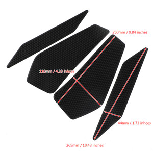 Stickers Tank Traction Pad Side Gas Knee Grip Protector For Kawasaki Ninja 400 2018-2020 BLK