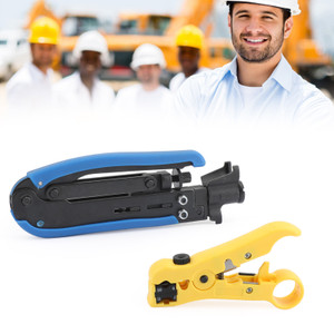 Cable Coax Coaxial Crimper Stripper + Compression Tool F RG59 RG6 RG11 Connector