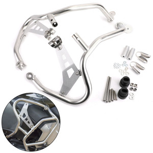 Front Tank Crash Bars Extension Engine Protector Guard Bumper Fit For BMW R1250GSA 2018 2019 2020 2021 SIL