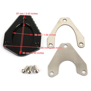 Kickstand Side Stand Extension Pad Fit For Kawasaki KLX125 KLX150BF KLX230/R KLX250 BLK