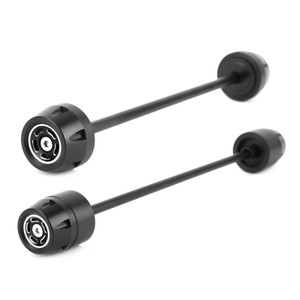 FRONT + REAR Axle Fork Sliders Wheel Crash Protector Fit For Ducati Scrambler 400 803 1100 BLK