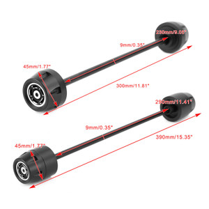 FRONT + REAR Axle Fork Sliders Wheel Crash Protector Fit For Ducati Scrambler 400 803 1100 BLK
