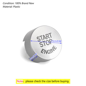 Start Stop Engine Button Switch Cover Fit For BMW F20 F10 F01 F48 F26 F15 F16 Silver
