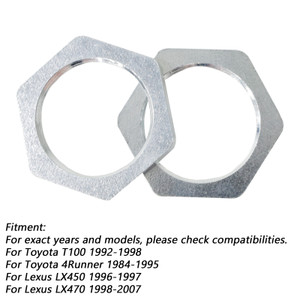 Front Axle Hub Spindle Lock Nut Washer Kit 43521-60011 Fit For Toyota T100 1992-1998 4Runner 1984-1995 Generic