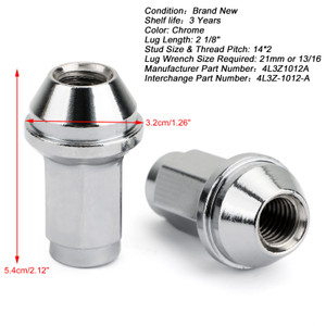 24pcs 14x2 Stainless Lugs Nuts Fit For Ford F150 Expedition Navigator 4L3Z-1012-A
