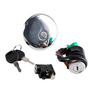 Ignition Switch Lock ; Fuel Gas Cap Key Set Fit For Suzuki GN125 1982-2001 Generic