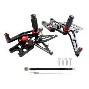 Racing Adjustable Rearsets Foot Pegs Black For Suzuki GSXR1000 GSX-R1000 07-08