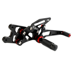 Racing Adjustable Rearsets Foot Pegs Black For Suzuki GSXR1000 GSX-R1000 07-08