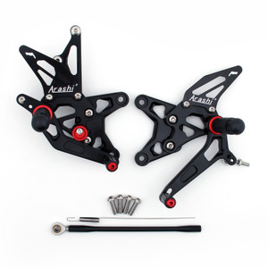 Adjustable CNC Rider Rear Set Rearsets Footrest Foot Rest Pegs Fit For Kawasaki Ninja ZX6R 2009-2020 BLK