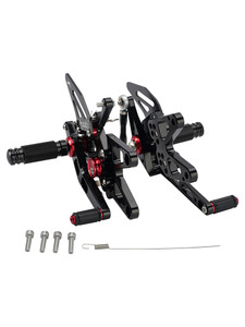 Adjustable CNC Rider Rear Set Rearsets Footrest Foot Rest Pegs Fit For BMW S1000RR 2010-2014 BLK Generic