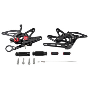 Adjustable CNC Rider Rear Set Rearsets Footrest Foot Rest Pegs Fit For BMW S1000RR 2010-2014 BLK Generic
