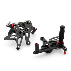 Adjustable CNC Rider Rear Set Rearsets Footrest Foot Rest Pegs Fit For Kawasaki Z1000 2010-2017 BLK
