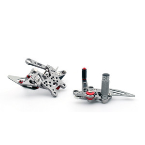 Adjustable CNC Rider Rear Set Rearsets Footrest Foot Rest Pegs Fit For Aprilia RSV4 1000 Factory 2009-2012 GRAY