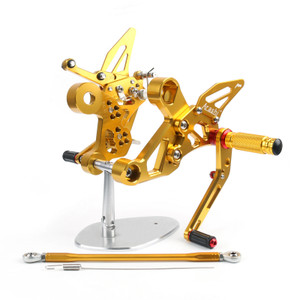 Adjustable CNC Rider Rear Set Rearsets Footrest Foot Rest Pegs Fit For Yamaha MT-09 FZ-09 2014-2017 GOLD