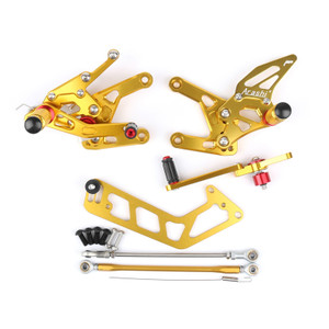 Adjustable CNC Rider Rear Set Rearsets Footrest Foot Rest Pegs Fit For Yamaha MT-10 FZ10 2017-2019 GOLD