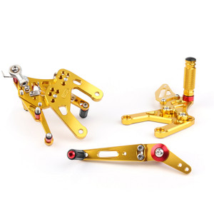 Adjustable CNC Rider Rear Set Rearsets Footrest Foot Rest Pegs Fit For Yamaha MT-10 FZ10 2017-2019 GOLD