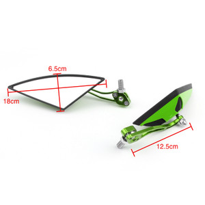 Motorcycle Scooter Side Rear View Mirrors Modification Mirror 8mm 10mm GRN