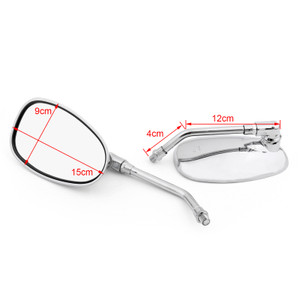 10mm Motocycle Rear View Mirrors Fit For Yamaha XV1100/535/750 SR125/185/250 SRX600