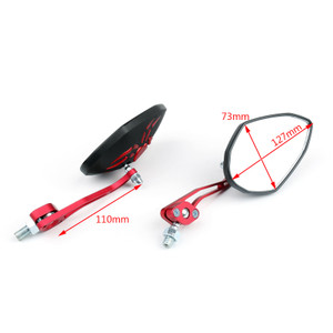 Universal 8mm 10mm Motorcycle Moto Spider Adjusted Rear View Side Mirrors RED